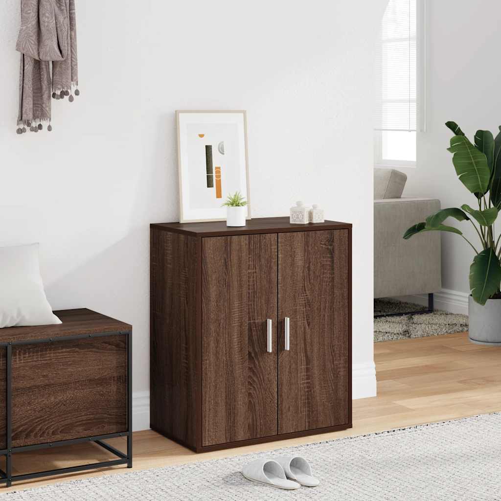 Scarpiera Rovere Marrone 60x35x70 cm in Legno Multistrato 816010