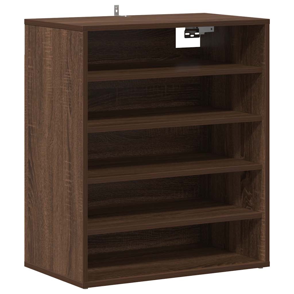Scarpiera Rovere Marrone 60x35x70 cm in Legno Multistrato 816016