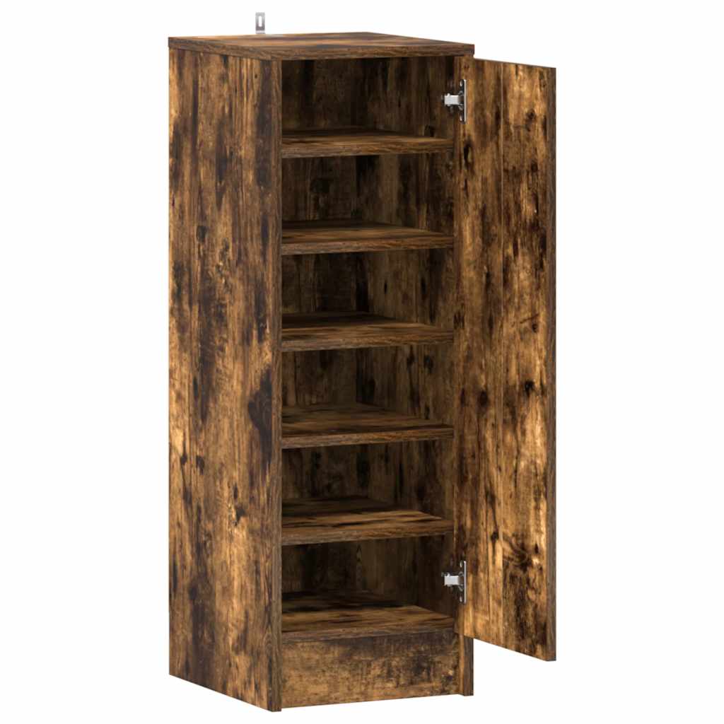 Scarpiera Rovere Fumo 32x35x92 cm in Legno Multistrato