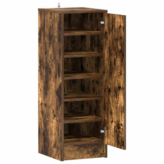 Scarpiera Rovere Fumo 32x35x92 cm in Legno Multistrato