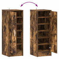 Scarpiera Rovere Fumo 32x35x92 cm in Legno Multistrato 816017