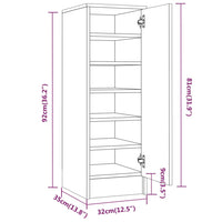 Scarpiera Sonoma 32 x 35 x 92 cm in derivati ​​del legno grigio 02_0043424