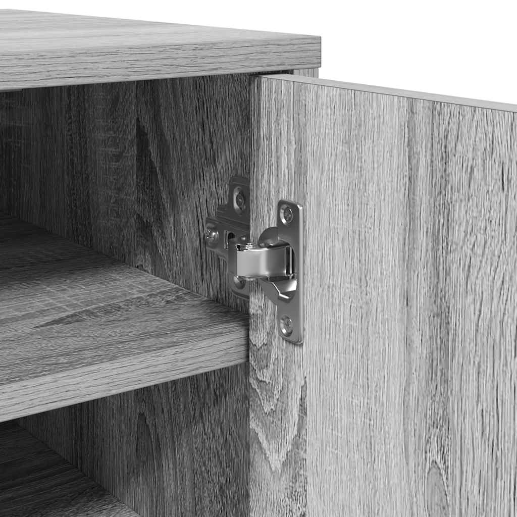 Scarpiera Grigio Sonoma 32x35x92 cm in Legno Multistrato 816018