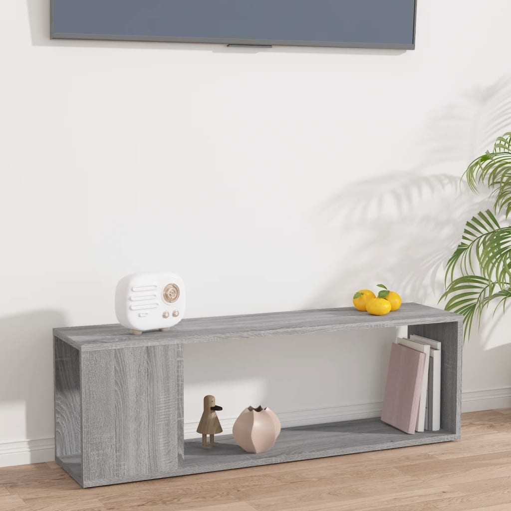 Mobile TV-Credenza TV-Console TV Grigio Sonoma 100x24x32 cm in Legno Multistrato