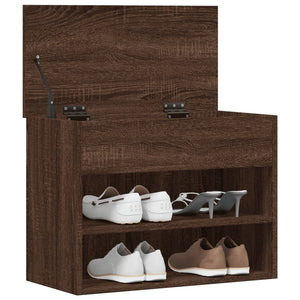 Scarpiera Rovere Marrone 60x30x45 cm in Legno Multistrato 816052