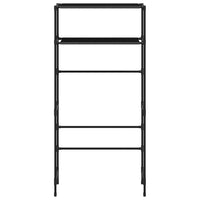 Rastrelliera per Lavatrice a 2 Livelli Nera 69x28x143 cm Ferro cod mxl 51353