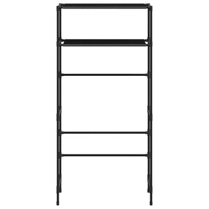 Rastrelliera per Lavatrice a 2 Livelli Nera 69x28x143 cm Ferro cod mxl 51353