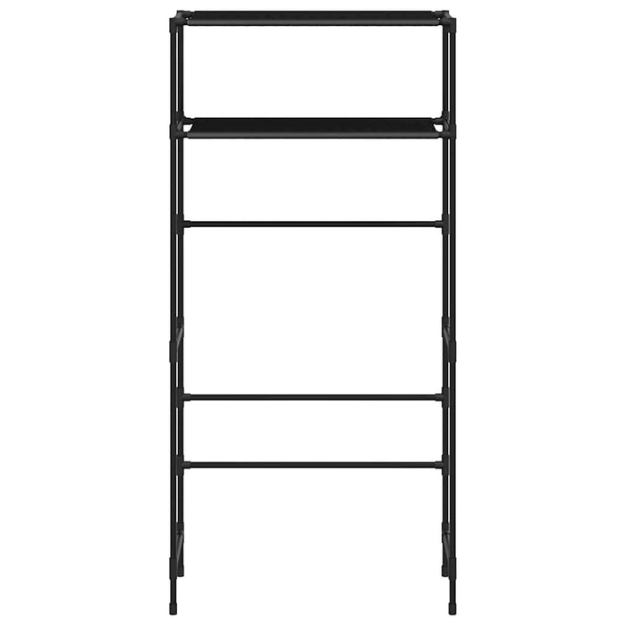 Rastrelliera per Lavatrice a 2 Livelli Nera 69x28x143 cm Ferro cod mxl 51353