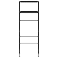 Rastrelliera per Bagno a 2 Livelli Nera 53,5x28x143 cm Ferro cod mxl 52257