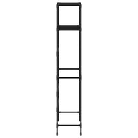 Rastrelliera per Bagno a 2 Livelli Nera 53,5x28x143 cm Ferro cod mxl 52257