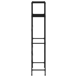 Rastrelliera per Bagno a 2 Livelli Nera 53,5x28x143 cm Ferro cod mxl 52257