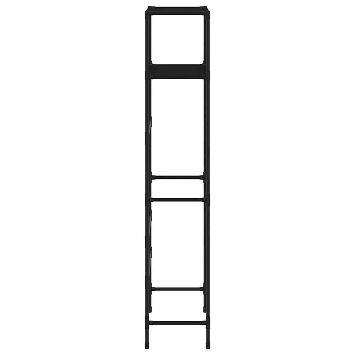 Rastrelliera per Bagno a 2 Livelli Nera 53,5x28x143 cm Ferro cod mxl 52257