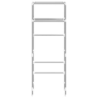 Rastrelliera per Bagno a 2 Livelli Grigia 53,5x28x143 cm Ferro 343134