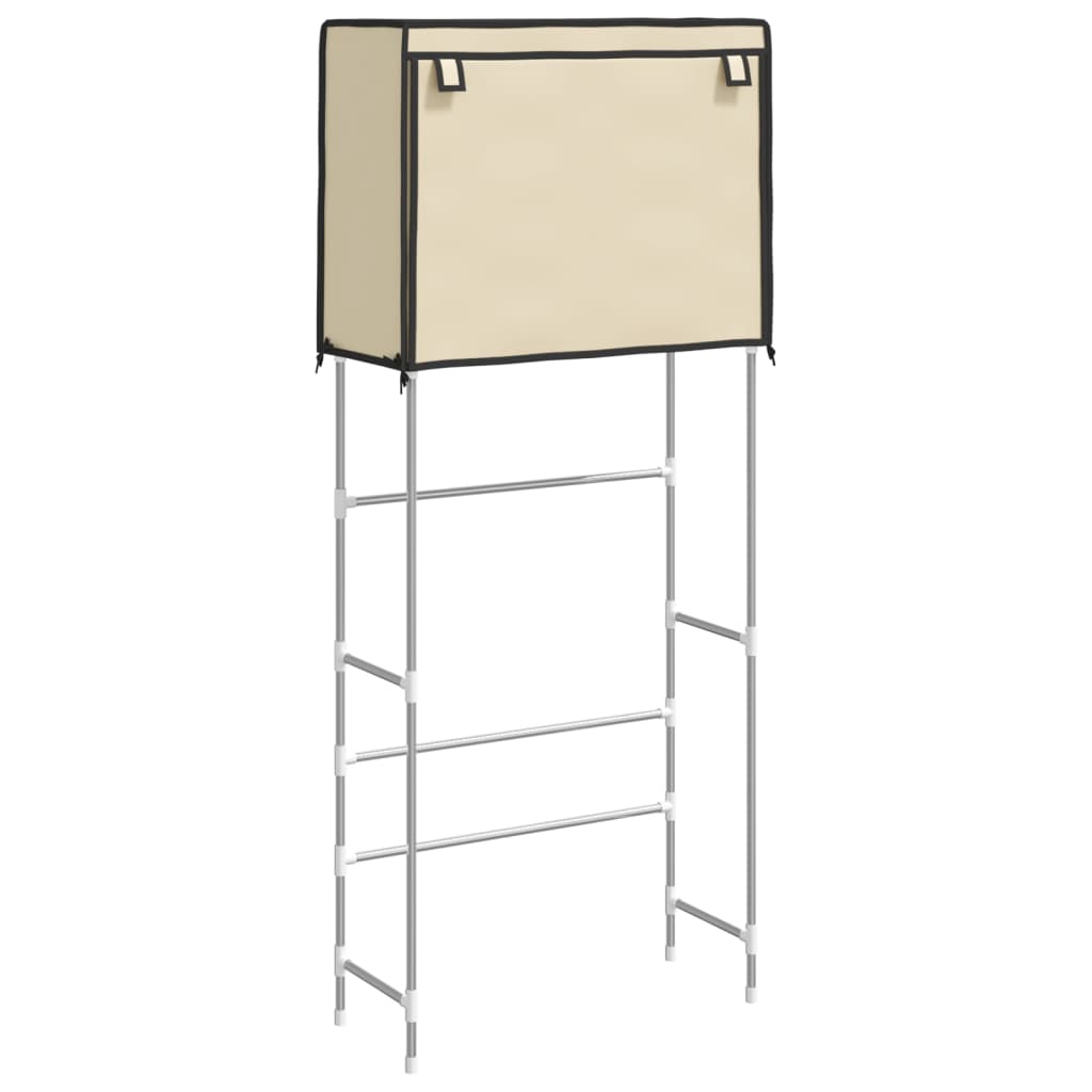 Rastrelliera Lavatrice 2 Livelli Crema 71x29,5x170,5 cm Ferro 343137