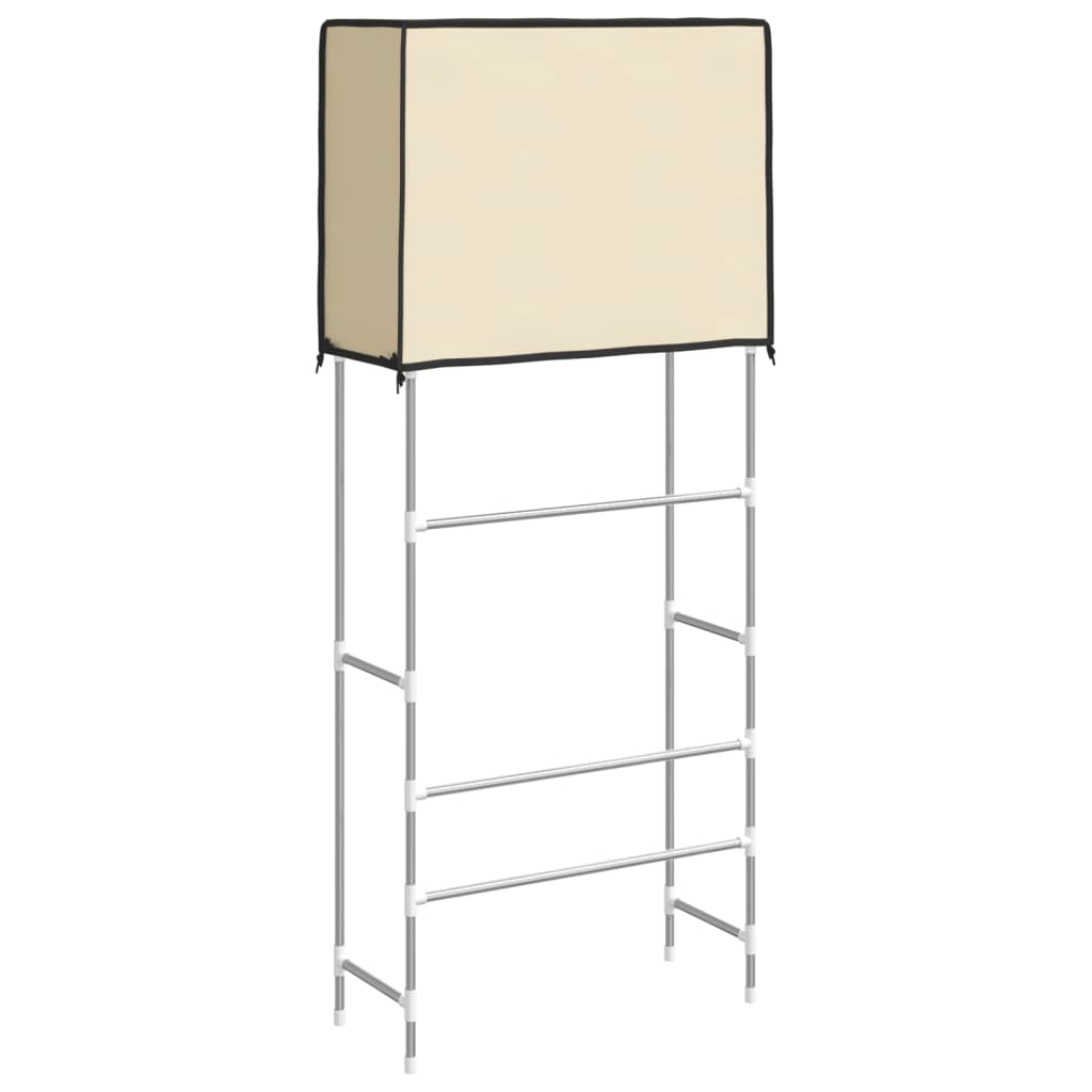 Rastrelliera Lavatrice 2 Livelli Crema 71x29,5x170,5 cm Ferro 343137