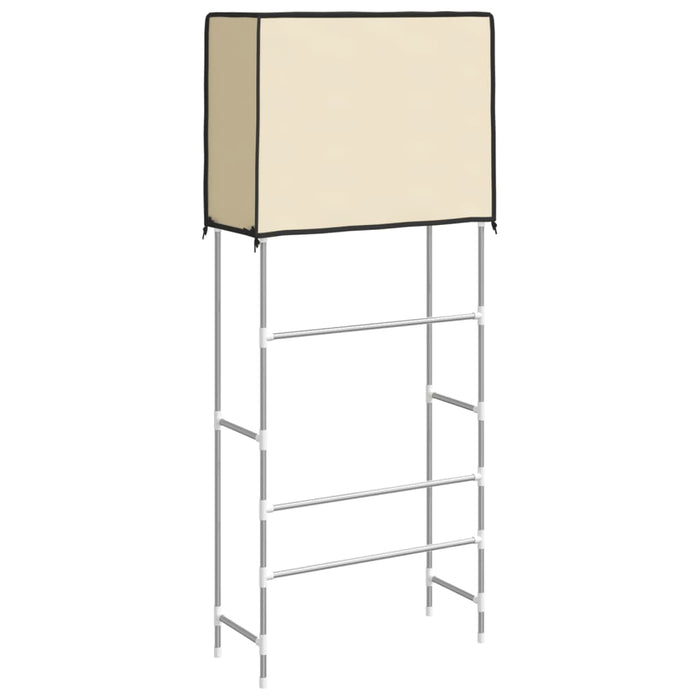 Rastrelliera Lavatrice 2 Livelli Crema 71x29,5x170,5 cm Ferro 343137