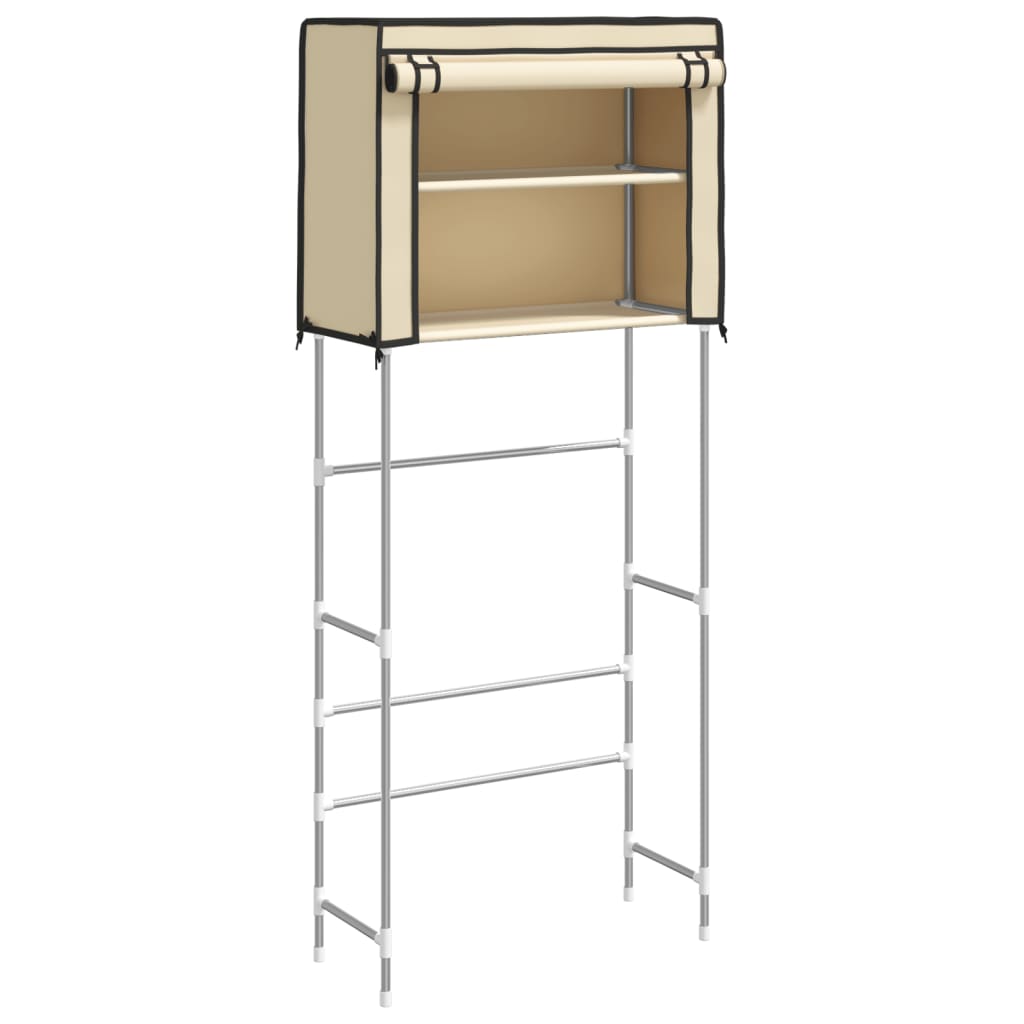 Rastrelliera Lavatrice 2 Livelli Crema 71x29,5x170,5 cm Ferro 343137