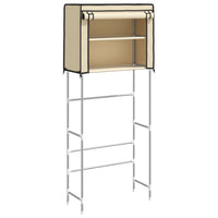 Rastrelliera Lavatrice 2 Livelli Crema 71x29,5x170,5 cm Ferro 343137