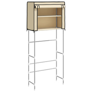 Rastrelliera Lavatrice 2 Livelli Crema 71x29,5x170,5 cm Ferro 343137