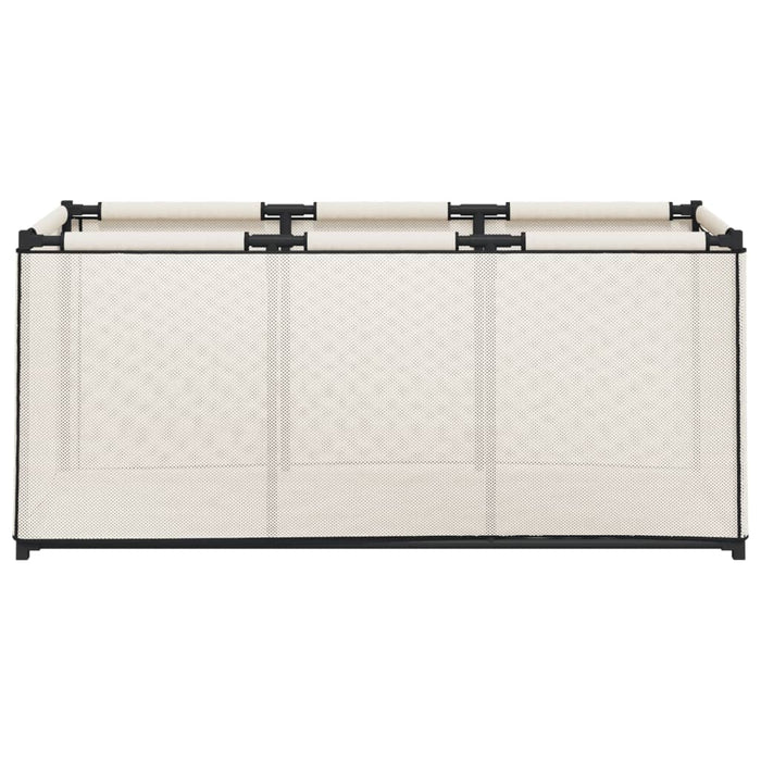 Gabbia per Piccoli Animali Crema 105x34,5x45 cm in Tessuto