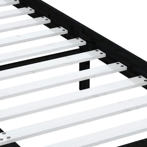 Giroletto Nero in Legno Massello di Pino 140x190 cm 3100573