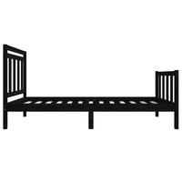 Giroletto Nero 75x190 cm Small Single in Legno Massello 3100683