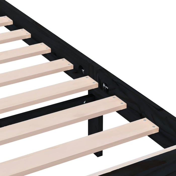 Giroletto Nero 75x190 cm Small Single in Legno Massello 3100683