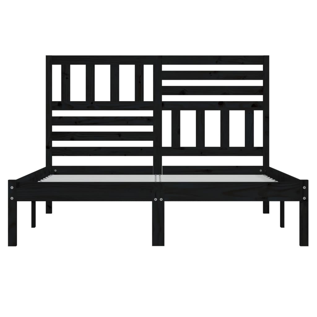 Giroletto Nero in Legno Massello di Pino 140x200 cm 3101007