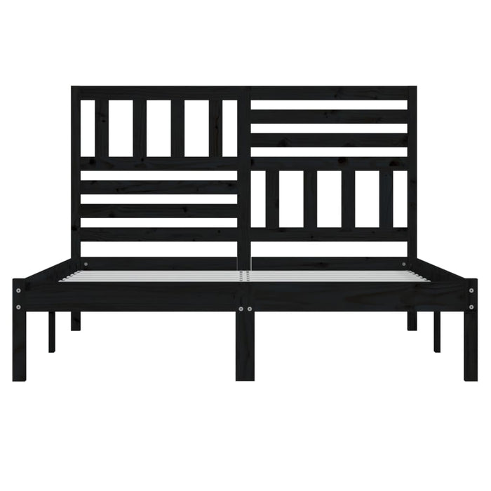 Giroletto Nero in Legno Massello di Pino 140x200 cm 3101007