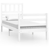 Giroletto-Struttura Letto Bianco 75x190 cm Small Single in Legno Massello 351917