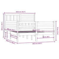 Giroletto Grigio in Legno Massello 160x200 cm cod mxl 61911