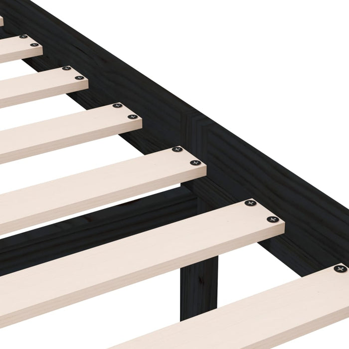 Giroletto Nero 75x190 cm Small Single in Legno Massello 3101182