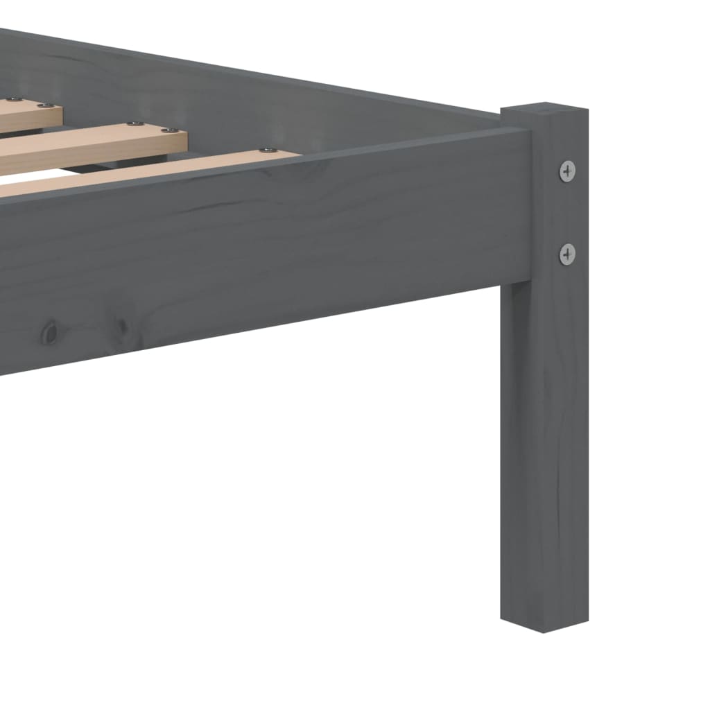 Giroletto Grigio in Legno Massello di Pino 90x200 cm 3101205