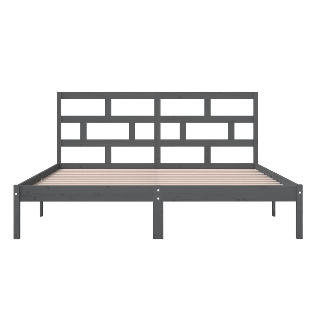 Giroletto Grigio in Legno Massello di Pino 160x200 cm 3101230