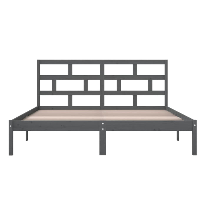 Giroletto Grigio in Legno Massello di Pino 160x200 cm 3101230