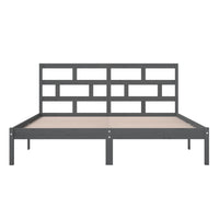 Giroletto Grigio 180x200 cm Super King in Legno Massello 3101235