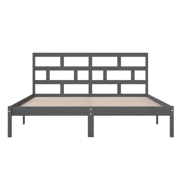 Giroletto Grigio 180x200 cm Super King in Legno Massello 3101235