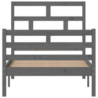 Giroletto Grigio in Legno Massello di Pino 90x200 cm 3101270