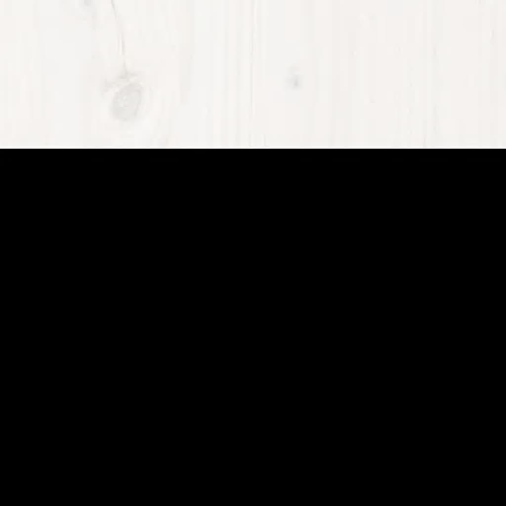 Giroletto Bianco in Legno Massello di Pino 160x200 cm 3101294