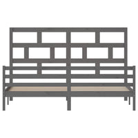 Giroletto Grigio in Legno Massello di Pino 200x200 cm 3101305