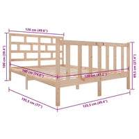 Giroletto in Legno Massello di Pino 120x190cm Small Double 3101318