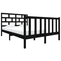 Giroletto Nero Legno Massello Pino 120x190 cm 4FT Small Double cod mxl 62262