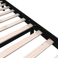 Giroletto Nero in Legno Massello di Pino 140x190 cm 3101332