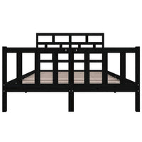 Giroletto Nero in Legno Massello di Pino 140x200 cm 3101352