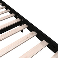 Giroletto Nero in Legno Massello di Pino 140x200 cm 3101352