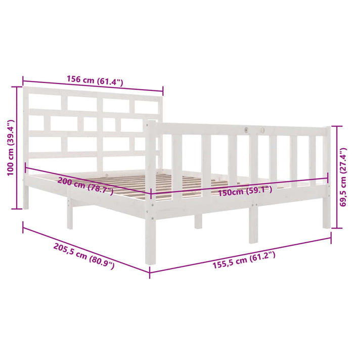 Giroletto Bianco Massello Pino 150x200cm King Size 3101354