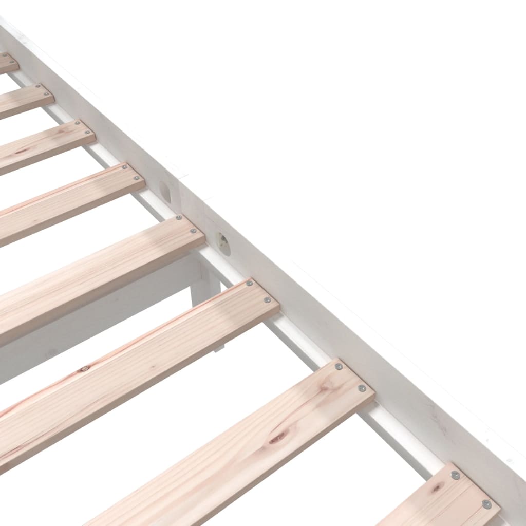 Giroletto Bianco in Legno Massello di Pino 160x200 cm 3101359