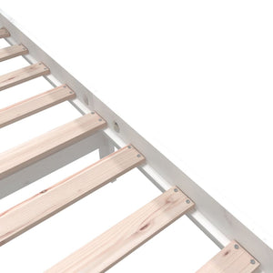 Giroletto Bianco in Legno Massello di Pino 160x200 cm 3101359