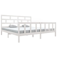 Giroletto-Struttura Letto Bianco in Legno Massello 180x200 cm Super King 374746