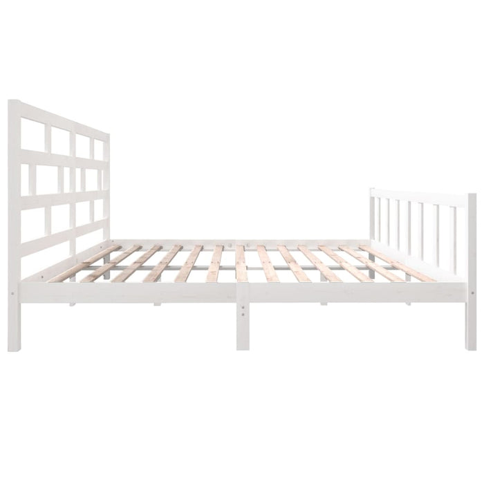 Giroletto-Struttura Letto Bianco in Legno Massello 180x200 cm Super King 374746